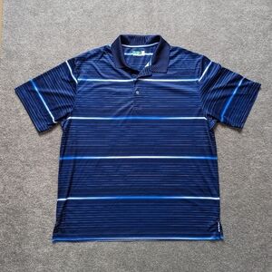 Ben Hogan Performance blue striped golf Tshirt men's size XXL